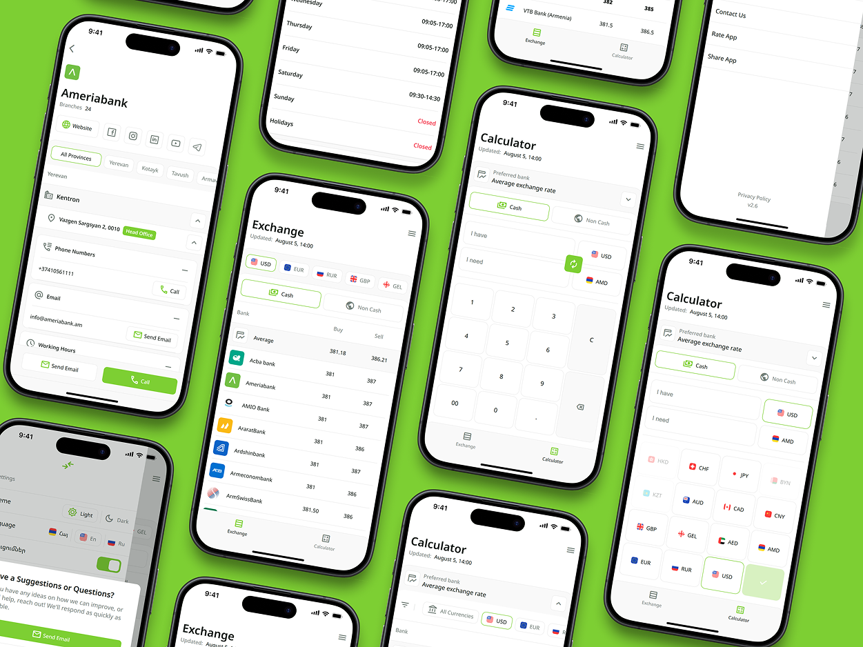 Dram Exchange Rate - UI/UX Design Portfolio Project by Sargis Vardanyan