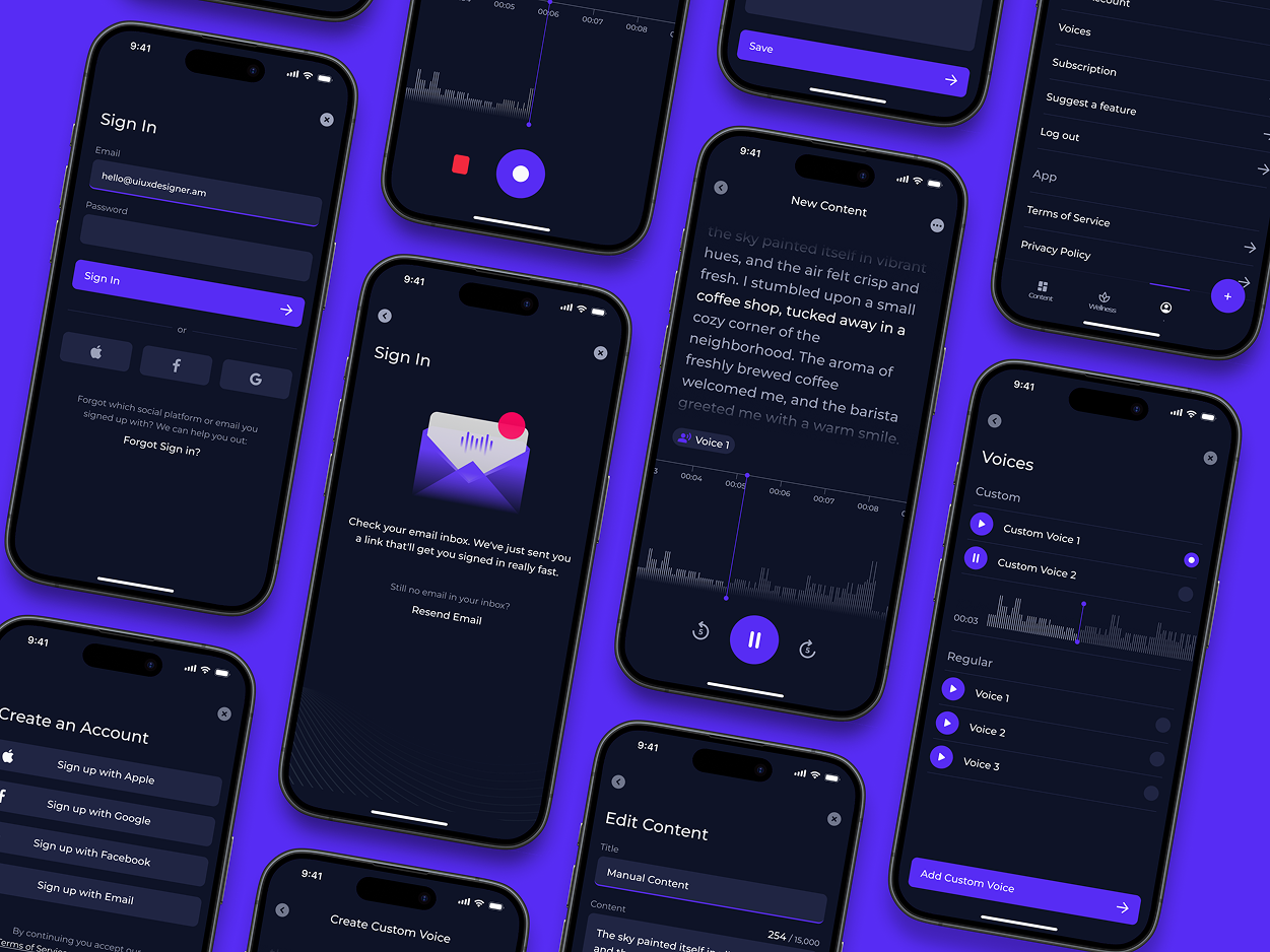 Voxio - UI/UX Design Portfolio Project by Sargis Vardanyan